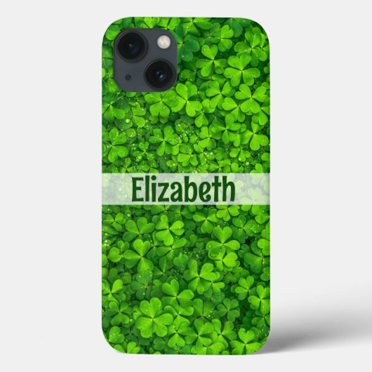 Shamrock Add Name Hoesje-Mate iPhone Case (Achterkant)