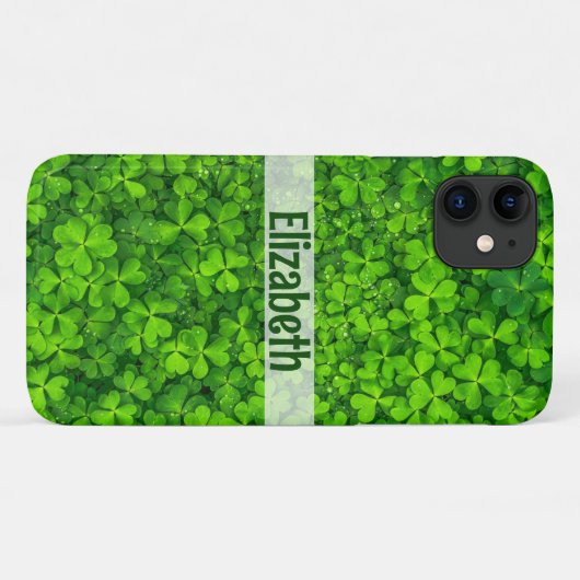Shamrock Add Name Persoonlijk Case-Mate iPhone Case (Achterkant (horizontaal))