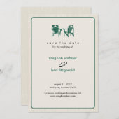 Shamrock Adirondack Chairs Save the Date (Voorkant / Achterkant)