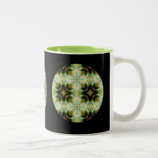 Shamrock afbeelding voor Two Tone mok (Rechts)
