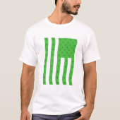 Shamrock  American Flag Square St Patricks Day T-shirt (Voorkant)