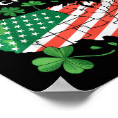 Shamrock Amerikaanse klaver vlag kaart Poster (Hoek)