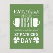 Shamrock and Beer Irish St Patrick's Day Briefkaart (Voorkant)