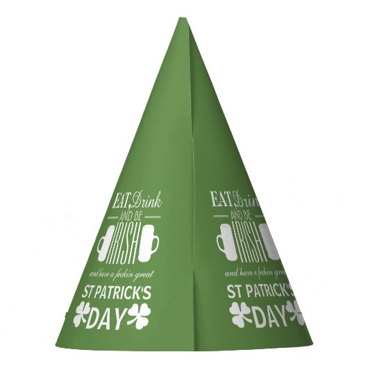 Shamrock and Beer Irish St Patrick's Day Feesthoedjes (Achterkant)