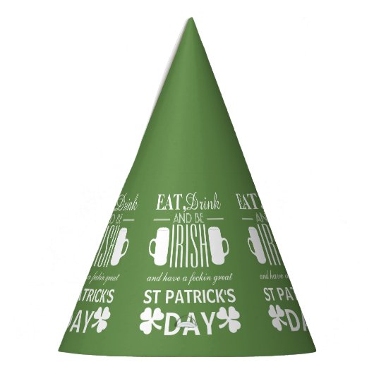 Shamrock and Beer Irish St Patrick's Day Feesthoedjes (Links)