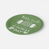 Shamrock and Beer Irish St Patrick's Day Papieren Bordje (Gekanteld)
