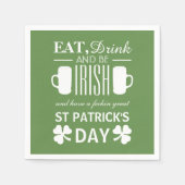 Shamrock and Beer Irish St Patrick's Day Servet (Voorkant)