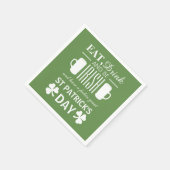 Shamrock and Beer Irish St Patrick's Day Servet (Hoek)