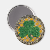 Shamrock and Celtic Knols Magnet Gold (Voorkant / Achterkant)