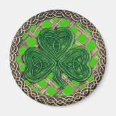 Shamrock and Celtic Knols Magnet Green (Voorkant)