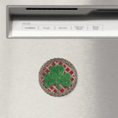 Shamrock and Celtic Knols Magnet Red (Insitu (Vaatwasser))
