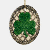 Shamrock and Celtic Knots Ornament Beige (Rechts)