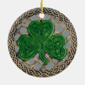 Shamrock and Celtic Knots Ornament Grey (Achterkant)