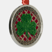 Shamrock and Celtic Knots Ornament Red (Rechts)