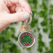 Shamrock and Celtic Knots Sleutelhanger Red (Hand)
