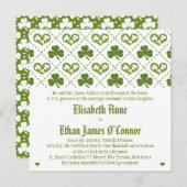 Shamrock and Hearts Wedding Invitations Kaart (Voorkant / Achterkant)