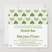 Shamrock and Hearts Wedding Invitations Kaart (Voorkant)