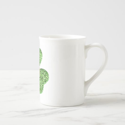 Shamrock and Hoefijzer Bone China Mok (Rechts)