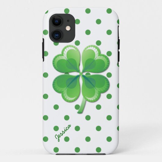 Shamrock and Polka Dots iPhone 5S Case (Achterkant)
