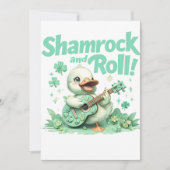 Shamrock and Roll, het feest van St. Patrick’s Day Kaart (Voorkant)