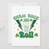 Shamrock And Roll St. Patrick's Dag Feestdagenkaart (Voorkant)
