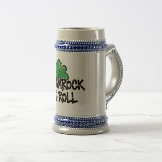 Shamrock and Roll St. Patrick's Day Bierpul (Voorkant rechts)