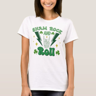 Shamrock and Roll St Patrick's Day T-shirt