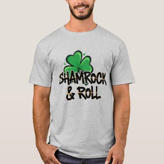 Shamrock and Roll St. Patrick's Day T-shirt (Voorkant)