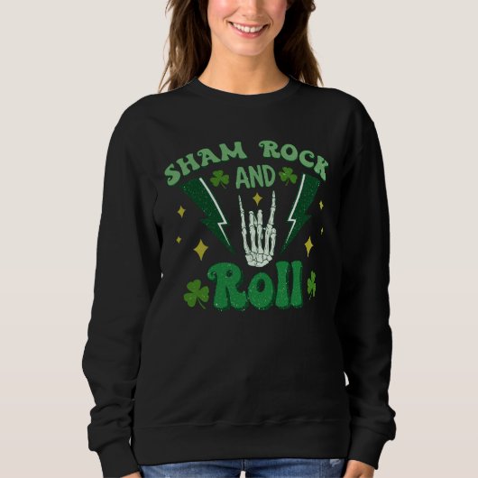 Shamrock and Roll St Patrick's Day Trui (Voorkant)