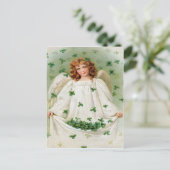 Shamrock Angel St Patrick's Day Kaart (Staand voorkant)