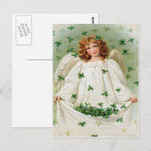 Shamrock Angel St Patrick's Day Kaart (Voorkant / Achterkant)