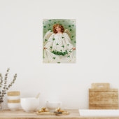 Shamrock Angel St Patrick's Day Kaart Poster (Keuken)