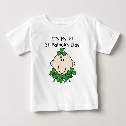 Shamrock Baby 1st St. Patrick's Day T-shirt (Voorkant)