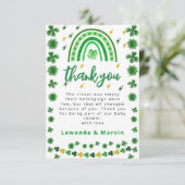 Shamrock | BABY SHOWER Bedankkaart (Staand voorkant)