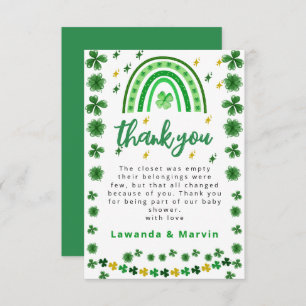 Shamrock   BABY SHOWER Bedankkaart