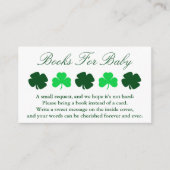 Shamrock Baby shower Books for Baby Informatiekaartje (Voorkant)