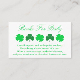 Shamrock Baby shower Books for Baby Informatiekaartje