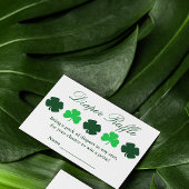 Shamrock Baby shower Diaper Raffle Informatiekaartje