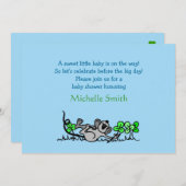 shamrock; baby shower kaart (Voorkant / Achterkant)