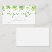 Shamrock Baby shower Luier Raffle Insert Kaart Plaatskaartje (Voorkant / Achterkant)