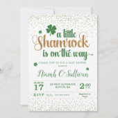 Shamrock baby shower-uitnodiging kaart (Voorkant)