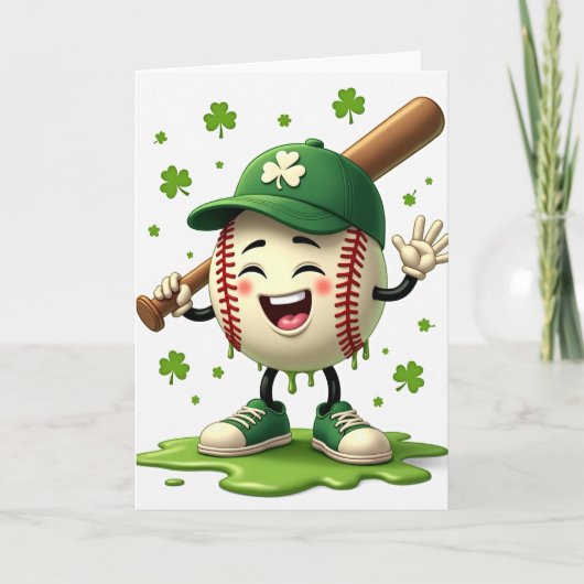 Shamrock Baseball Fun Card Kaart (Voorkant)