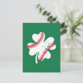 Shamrock Baseball St. Patrick's day Briefkaart (Staand voorkant)