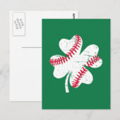 Shamrock Baseball St. Patrick's day Briefkaart (Voorkant / Achterkant)