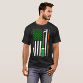 Shamrock Beer American Flag St. Patrick's Day Drin T-shirt (Voorkant volledig)