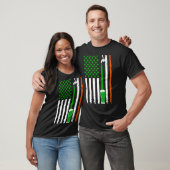 Shamrock Beer American Flag St. Patrick's Day Drin T-shirt (Unisex)