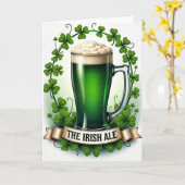 Shamrock Beer Glass Pattern Card Kaart (Gele Bloem)