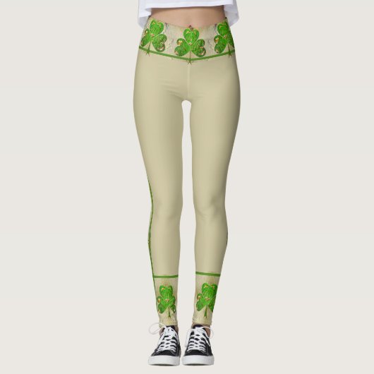 Shamrock Beige Leggings (Voorkant)