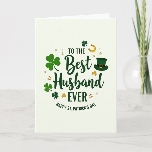 Shamrock Beste Echtgenoot Ooit Kaart (Voorkant)