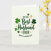 Shamrock Beste Echtgenoot Ooit Kaart (Gele Bloem)